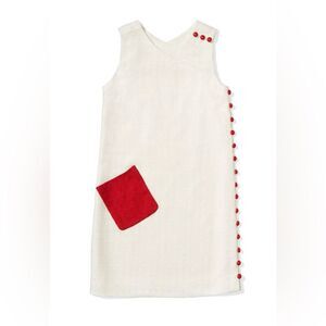 Tommy Hilfiger x Zooey Deschanel "Lexi" Tweed Shift Dress - Ivory/Red | Size 6